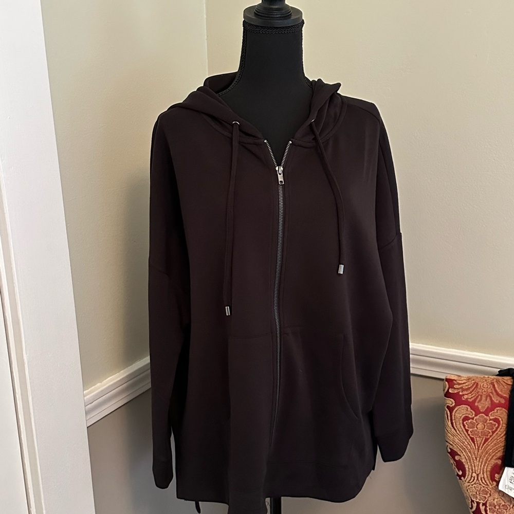 Cable and Gauge full zip hooded sweater
